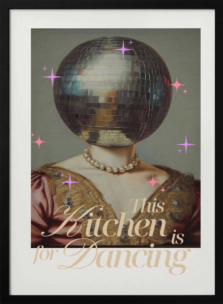 Glamorous Kitchen Dancing Art Print UK — Portrait Minimal Wall Art — Kitchen — Wall It All Prints