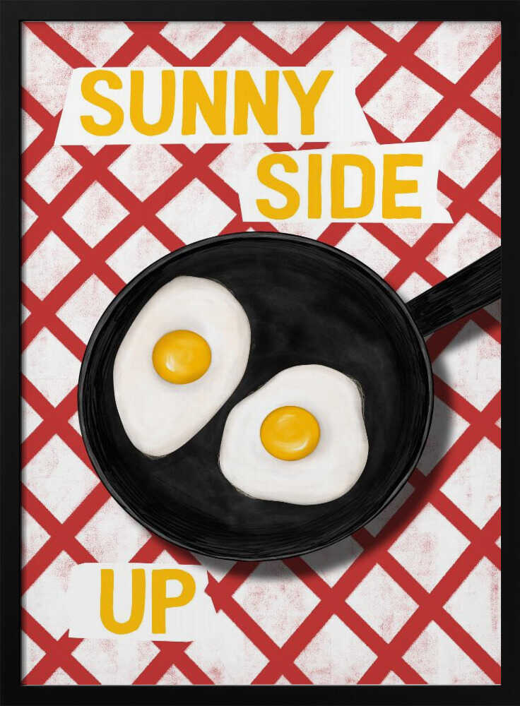 Sunny Side Up Breakfast Art Print UK — Food Vibrant Wall Art — Kitchen — Wall It All Prints