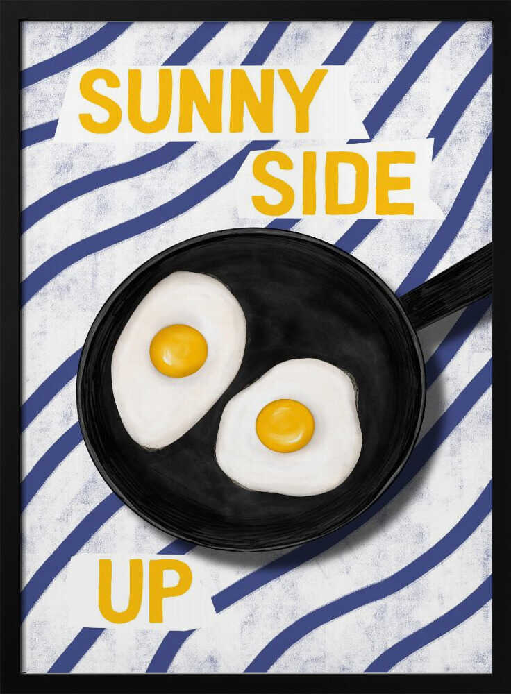 Sunny Side Up Eggs Art Print UK — Abstract Vibrant Wall Art — Kitchen — Wall It All Prints