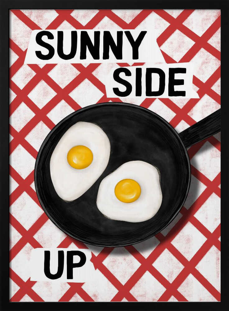 Sunny Side Up Eggs Art Print UK — Abstract Vibrant Wall Art — Kitchen — Wall It All Prints