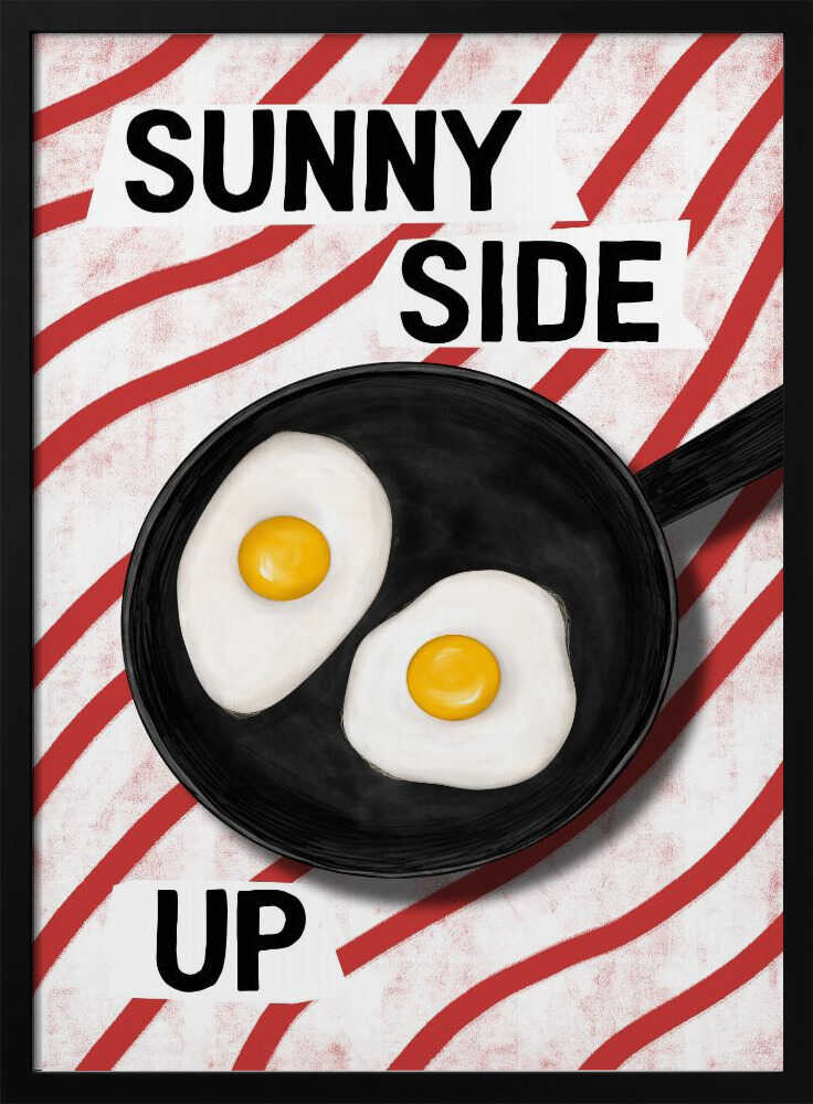 Sunny Side Up Breakfast Art Print UK — Abstract Vibrant Wall Art — Kitchen — Wall It All Prints