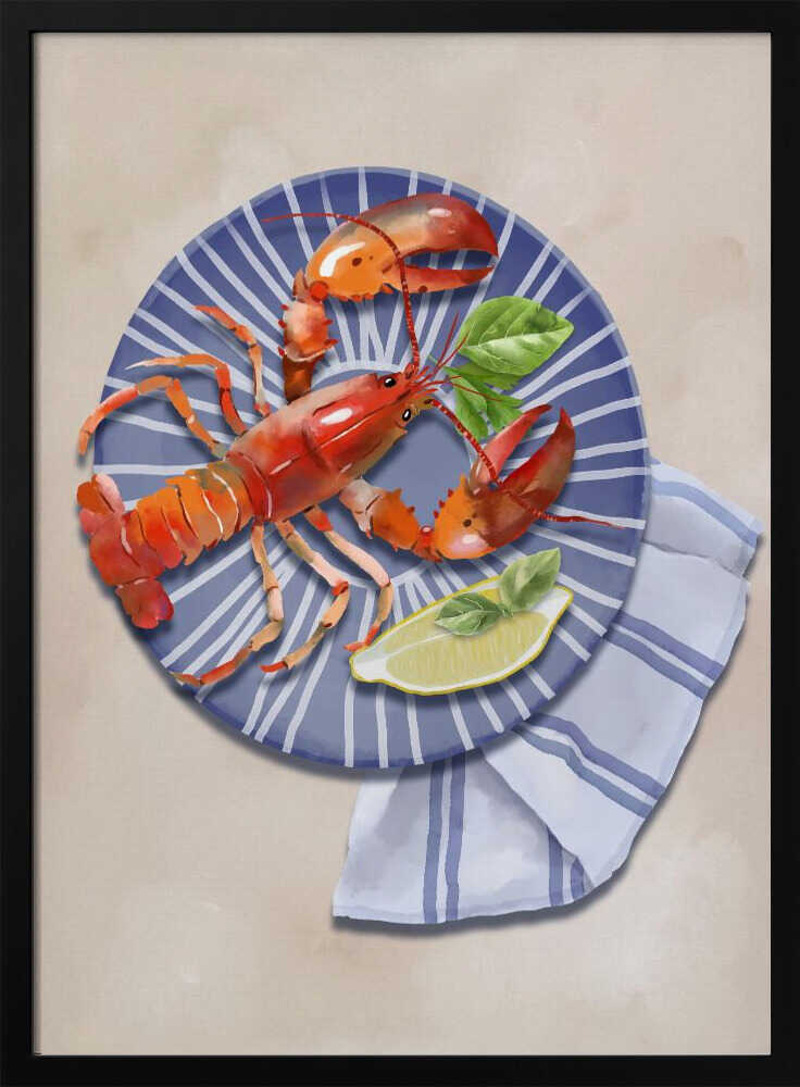 Fresh Lobster Meal Art Print UK — Food Fresh Wall Art — Kitchen — Wall It All Prints