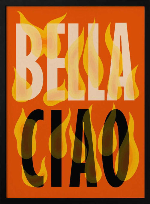 Bella Ciao Art Print UK — Japanese Vibrant Wall Art — Bathroom — Wall It All Prints