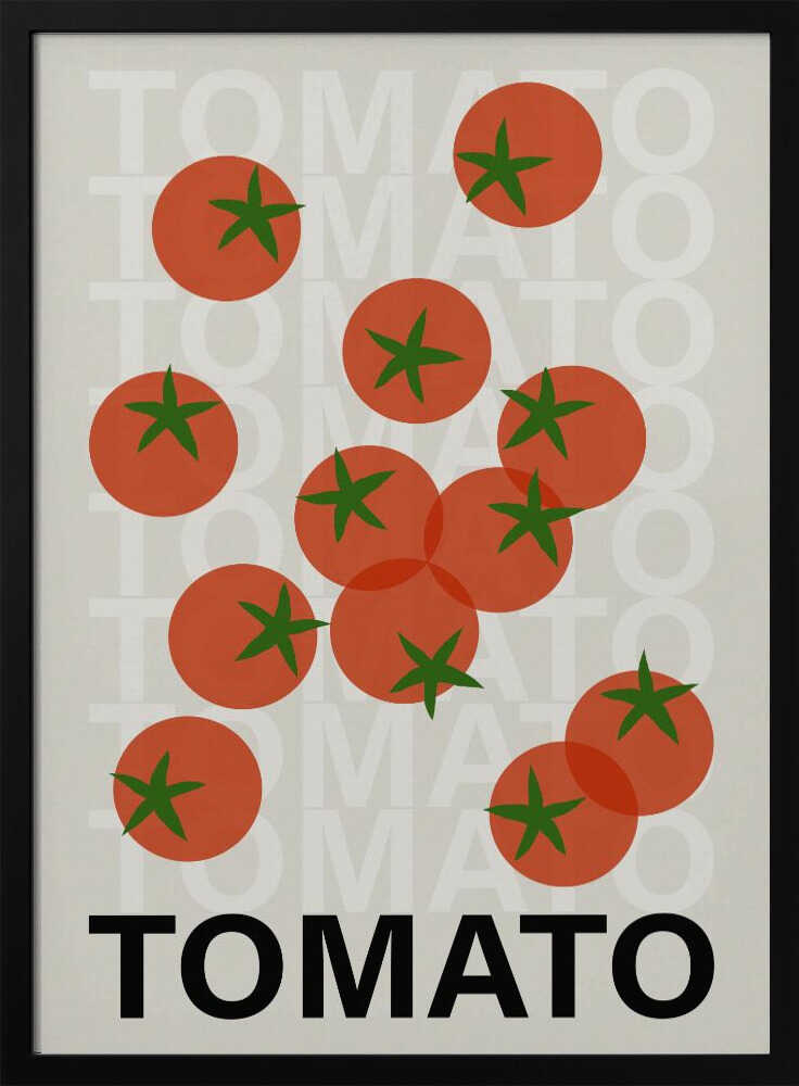 Fresh Red Tomatoes Art Print UK — Botanical Minimal Wall Art — Kitchen — Wall It All Prints