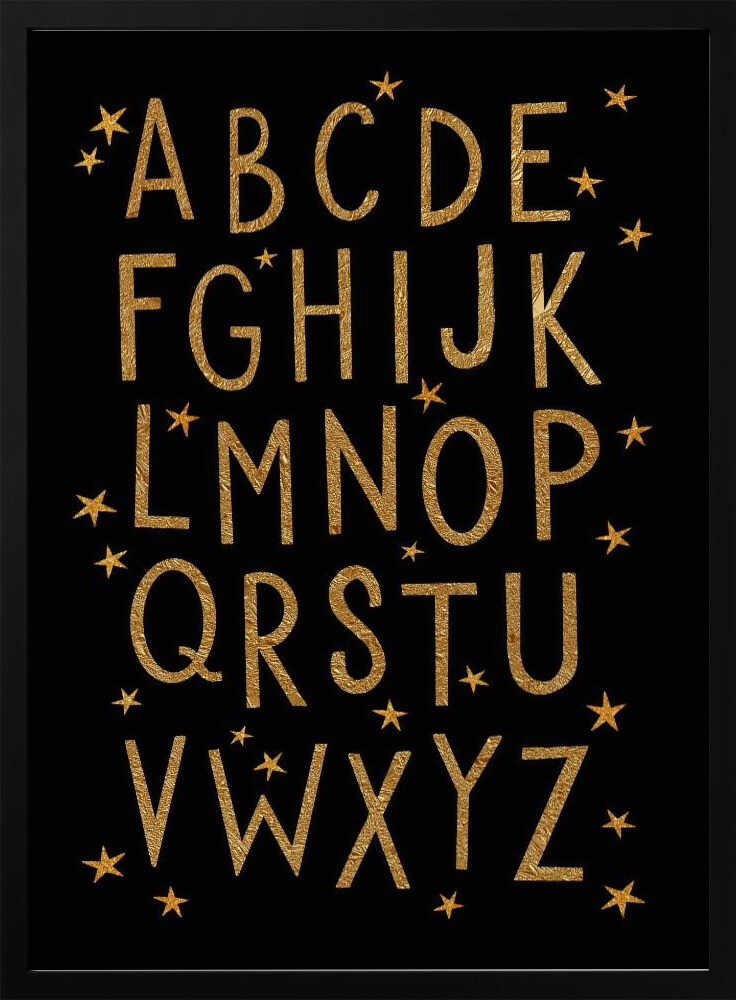 Golden Alphabet Stars