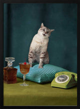 Funny Retro Cat Art Print UK — Portrait Fresh Wall Art — Living Room — Wall It All Prints
