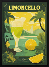 Limoncello Lemon Landscape Art Print UK — Landscape Vibrant Wall Art — Kitchen — Wall It All Prints