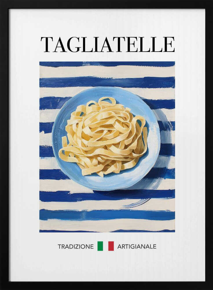 Artisanal Italian Tagliatelle Art Print UK — Vintage Fresh Wall Art — Kitchen — Wall It All Prints