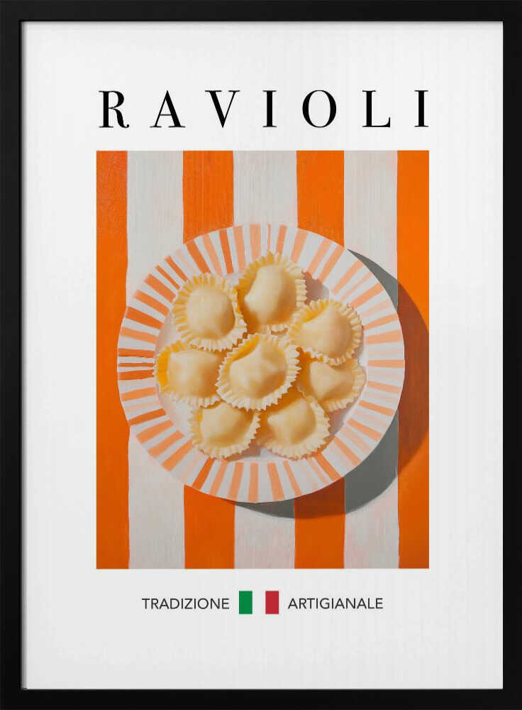 Fresh Italian Ravioli Art Print UK — Food Vibrant Wall Art — Kitchen — Wall It All Prints