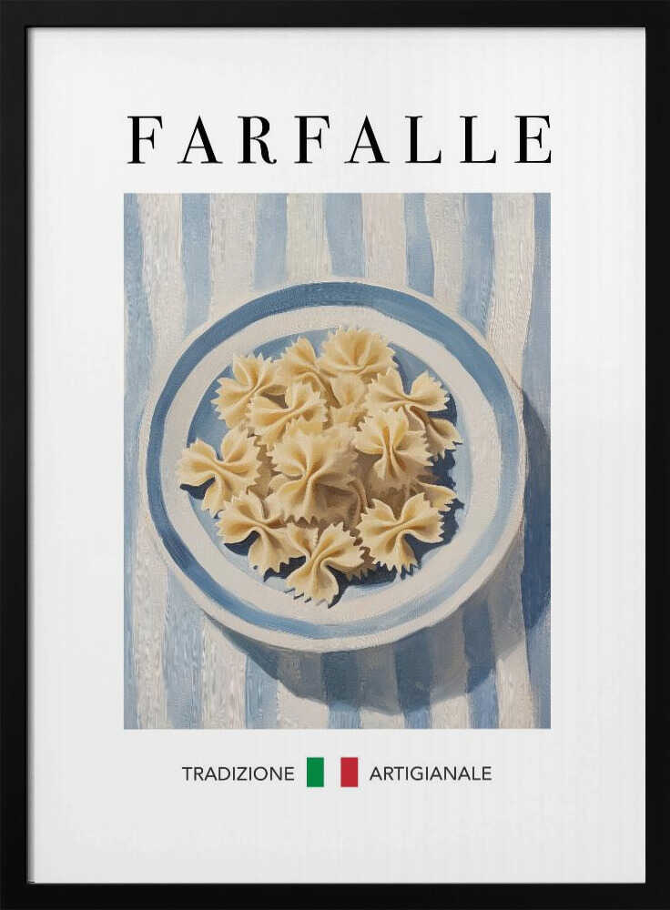 Farfalle Pasta Bowl Art Print UK — Food Fresh Wall Art — Kitchen — Wall It All Prints