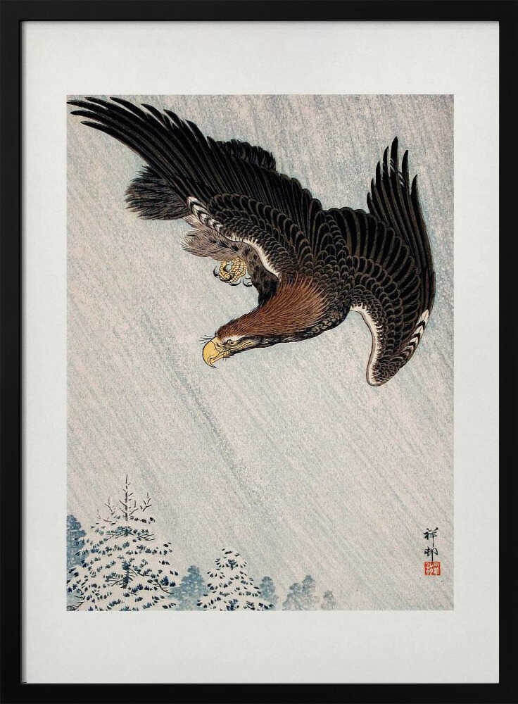 Eagle Flying In Snow (1933)