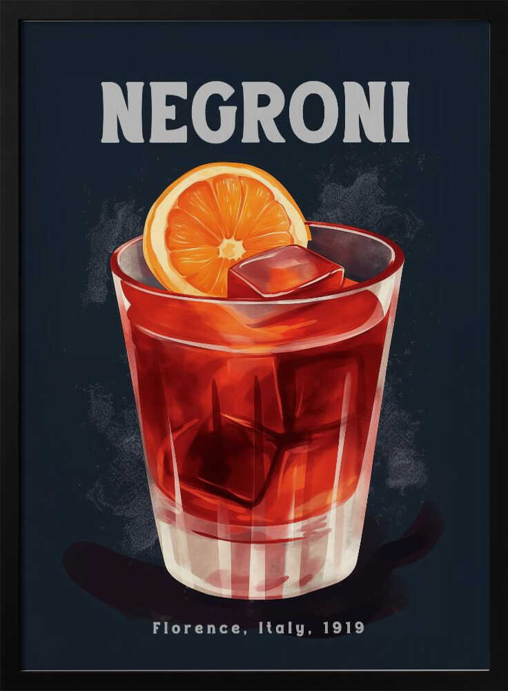 Classic Florence Negroni Art Print UK — Vintage Vibrant Wall Art — Living Room — Wall It All Prints