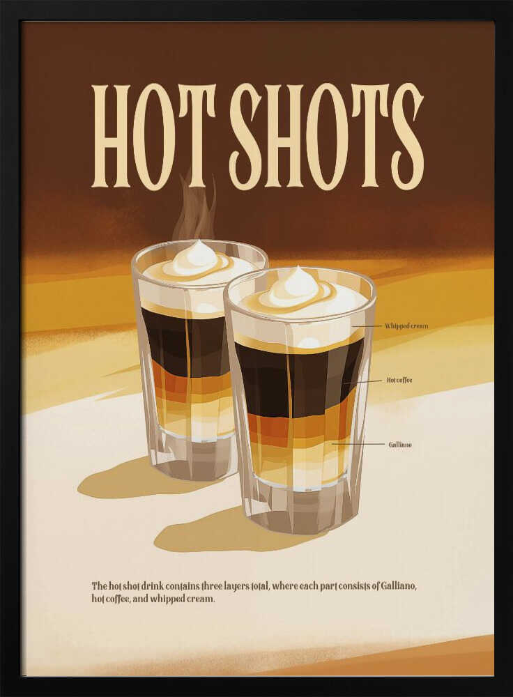 Layered Hot Shots Art Print UK — Food Warm Wall Art — Kitchen — Wall It All Prints