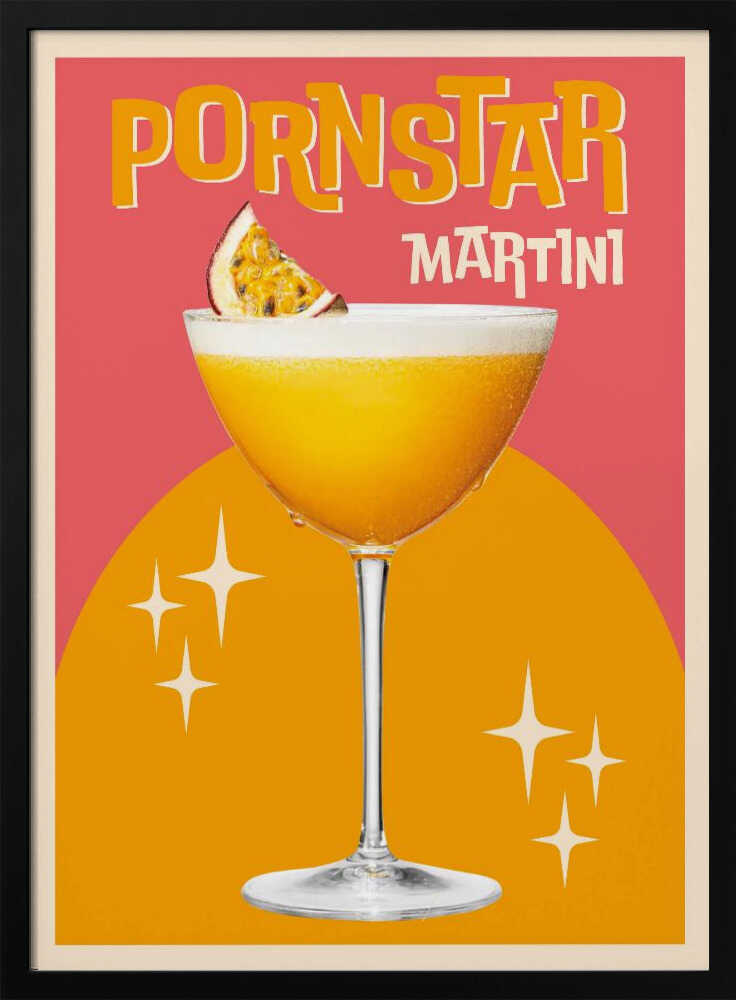 Vibrant Pornstar Martini Art Print UK — Abstract Vibrant Wall Art — Kitchen — Wall It All Prints