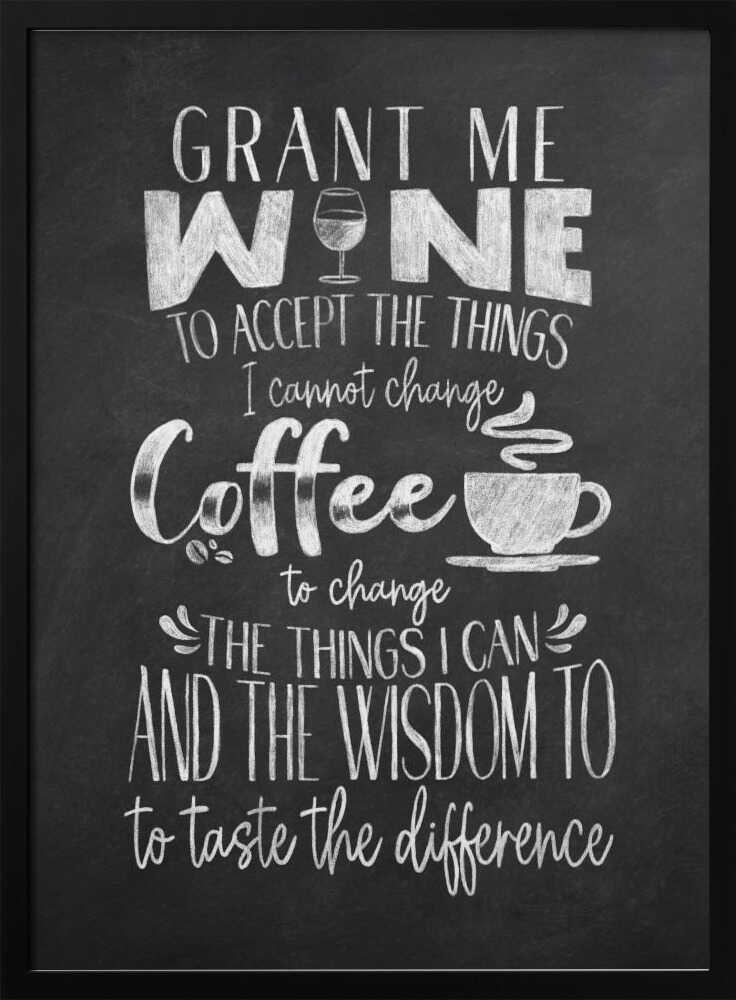 Wine and Coffee Art Print UK — Japanese Vibrant Wall Art — Living Room — Wall It All Prints