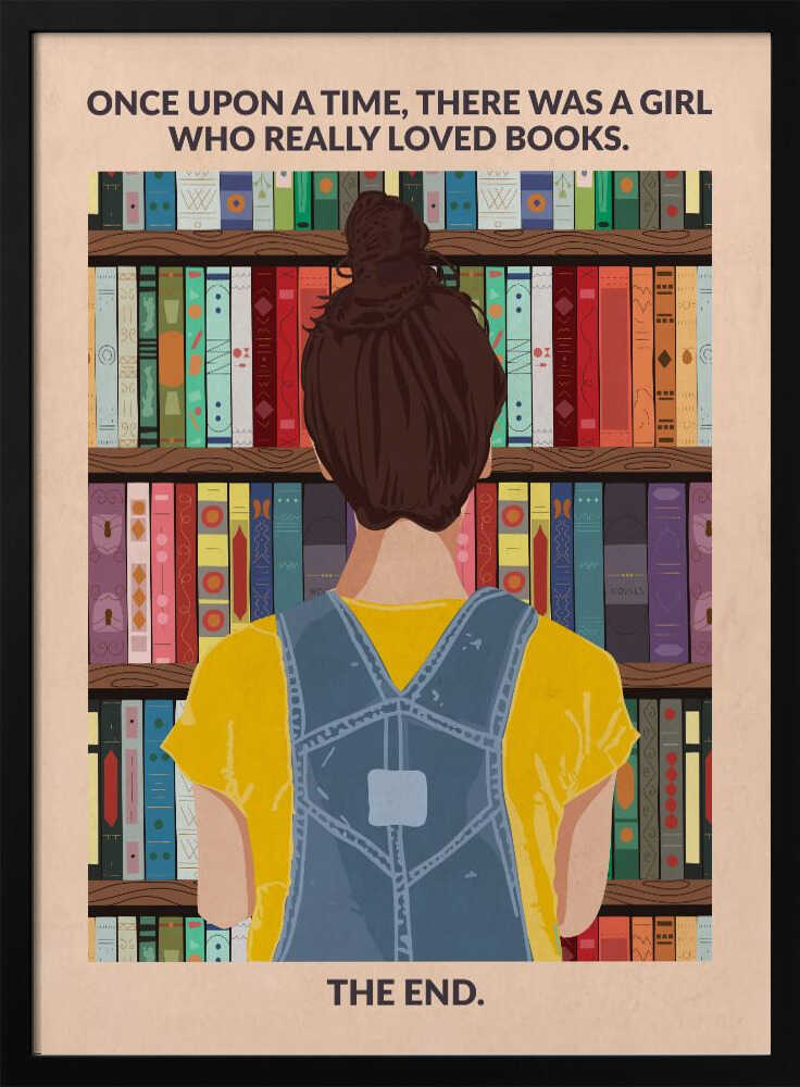 Lost In Books Art Print UK — Abstract Vibrant Wall Art — Living Room — Wall It All Prints