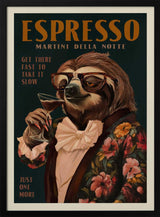 Art Deco Espresso Martini Drinking Sloth