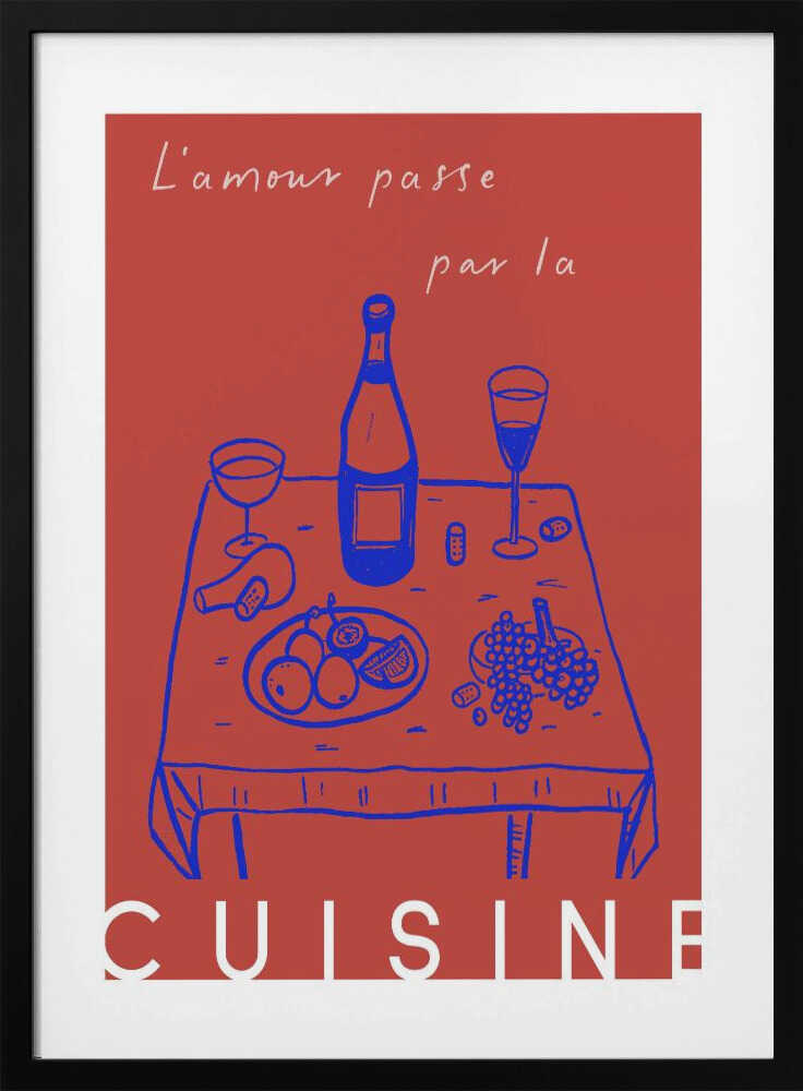 Heartfelt Dining Art Print UK — Abstract Vibrant Wall Art — Kitchen — Wall It All Prints