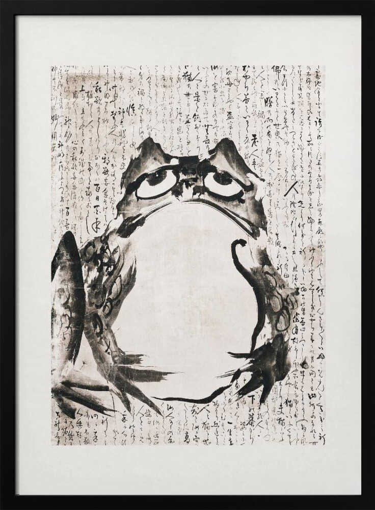 Japanese Frog (late 18th 19th Century) Art Print UK — Japanese Vibrant Wall Art — Living Room — Wall It All Prints