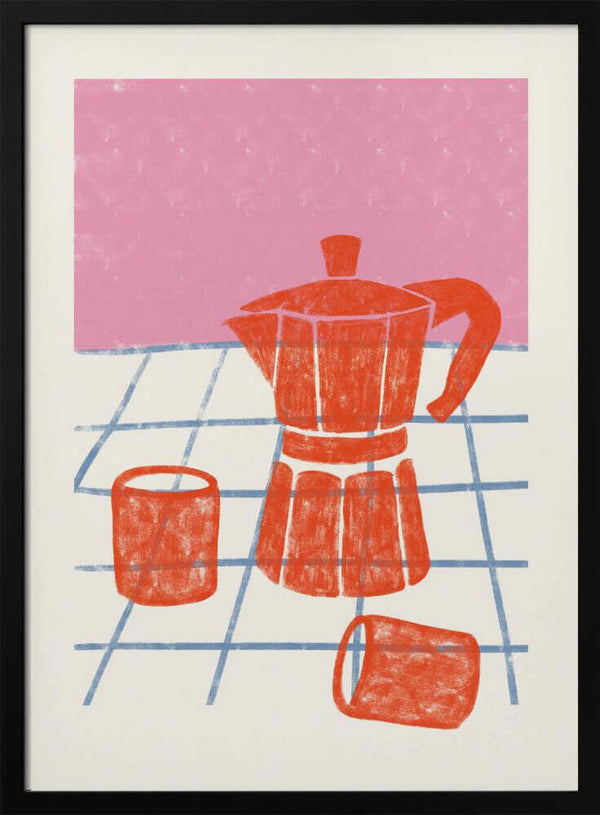 Morning Coffee Ritual Art Print UK — Abstract Vibrant Wall Art — Kitchen — Wall It All Prints