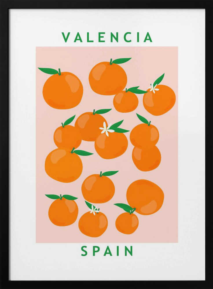 Flower Market Oranges Art Print UK — Botanical Vibrant Wall Art — Kitchen — Wall It All Prints