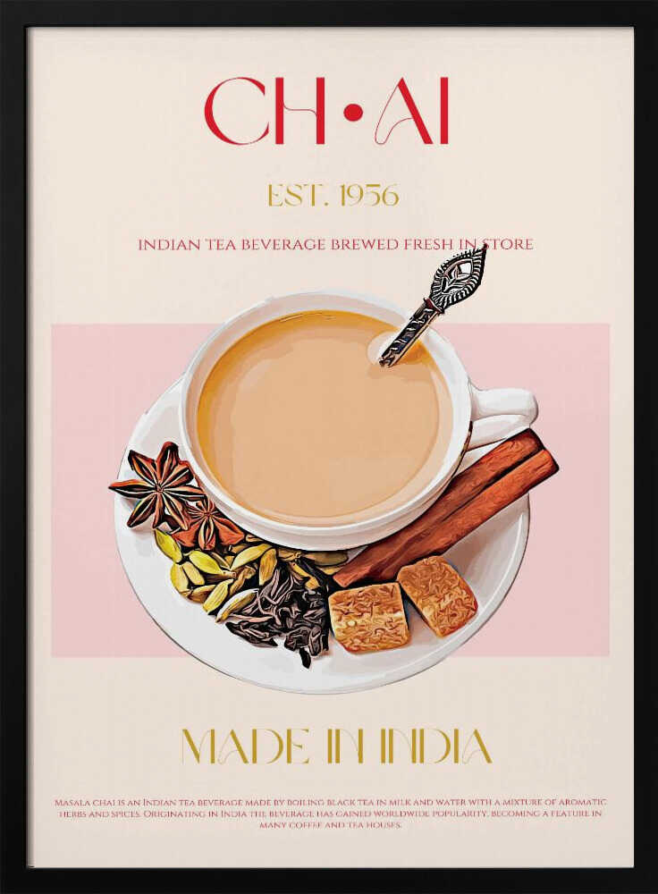 Warm Masala Chai Art Print UK — Celestial Warm Wall Art — Living Room — Wall It All Prints