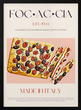 Fresh Baked Focaccia Art Print UK — Food Dark Wall Art — Kitchen — Wall It All Prints