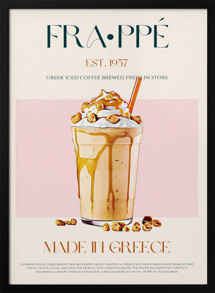 Greek Iced Frappe Art Print UK — Food Fresh Wall Art — Kitchen — Wall It All Prints