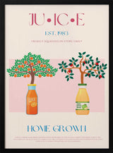 Home Grown Juices Art Print UK — Botanical Fresh Wall Art — Kitchen — Wall It All Prints