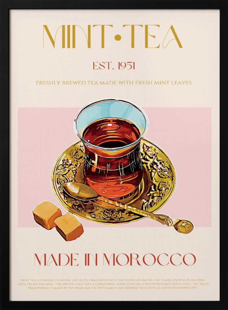 Moroccan Mint Tea Art Print UK — Japanese Warm Wall Art — Living Room — Wall It All Prints
