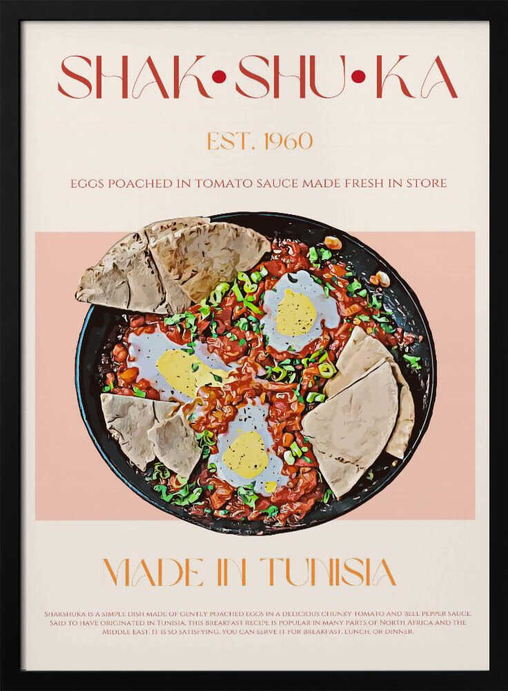 Shakshuka Poached Eggs Art Print UK — Food Fresh Wall Art — Kitchen — Wall It All Prints