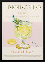 Limoncello Summer Drink Art Print UK — Food Vibrant Wall Art — Kitchen — Wall It All Prints