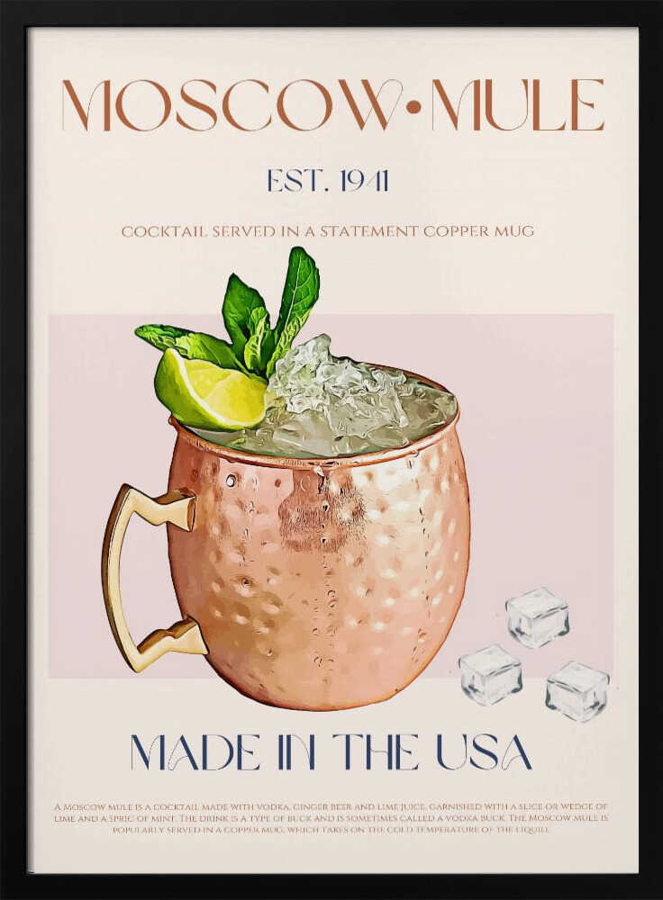 Moscow Mule Copper Mug Art Print UK — Japanese Fresh Wall Art — Living Room — Wall It All Prints