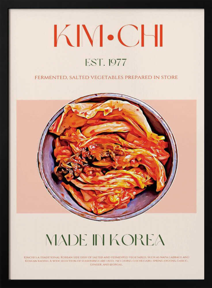 Authentic Korean Kimchi Art Print UK — Japanese Vibrant Wall Art — Kitchen — Wall It All Prints