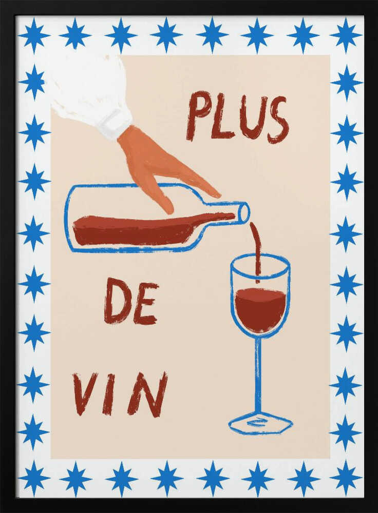 Wine Pour Delight Art Print UK — Food Vibrant Wall Art — Kitchen — Wall It All Prints