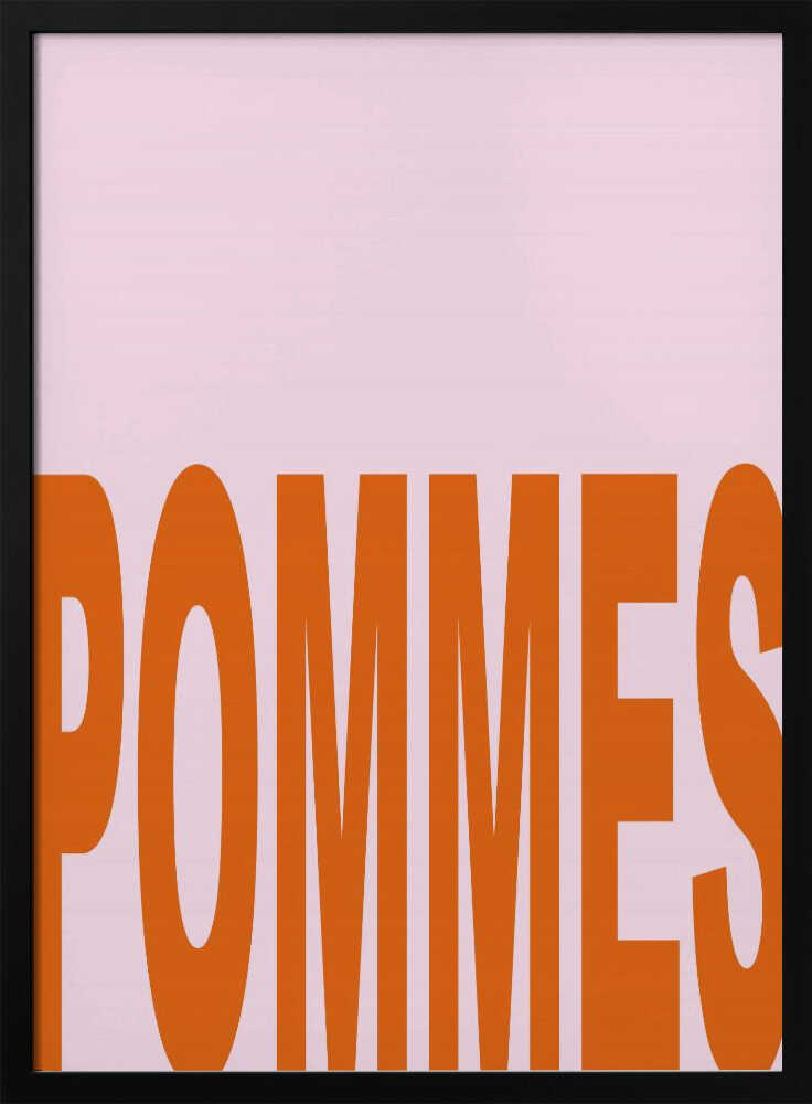 Playful Pommes Typography Art Print UK — Abstract Vibrant Wall Art — Kitchen — Wall It All Prints