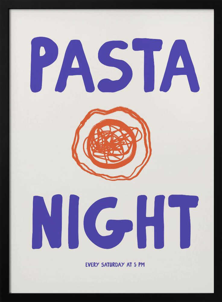 Pasta Lovers Unite! Art Print UK — Abstract Minimal Wall Art — Kitchen — Wall It All Prints