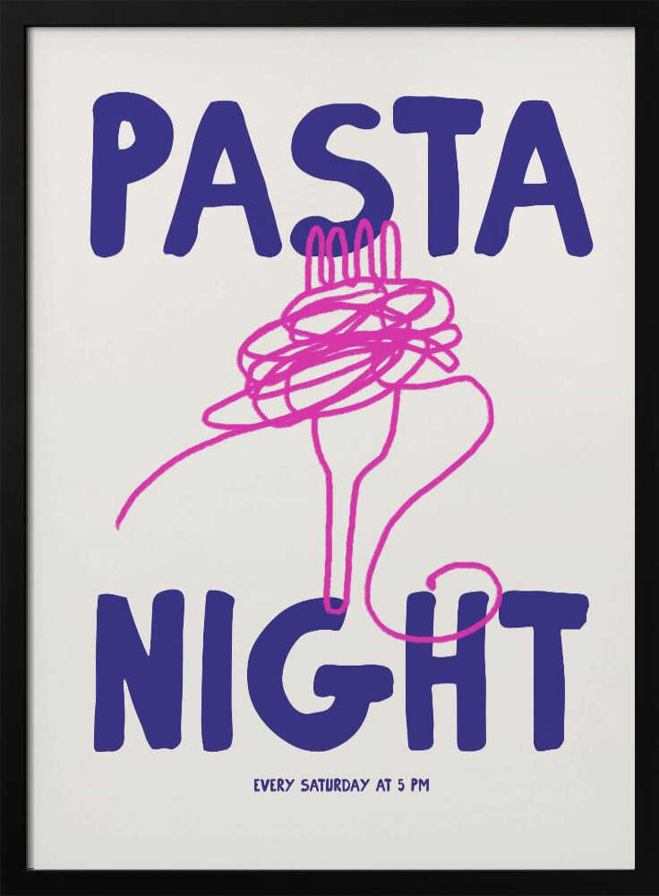 Pasta Celebration Art Print UK — Abstract Minimal Wall Art — Kitchen — Wall It All Prints
