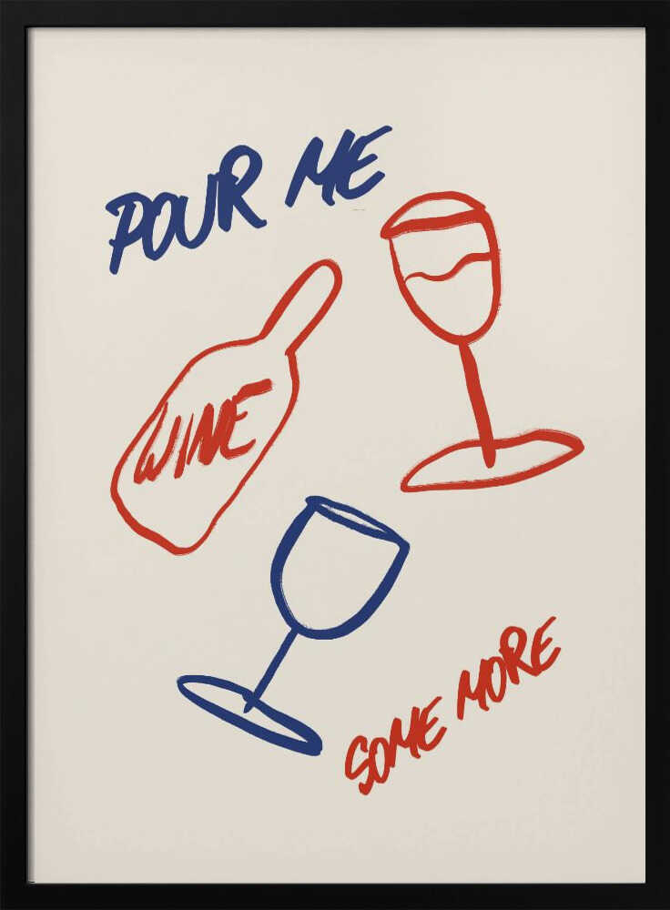 Sips and Scribbles Art Print UK — Food Vibrant Wall Art — Kitchen — Wall It All Prints