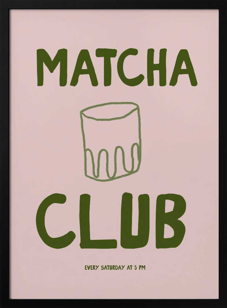 Matcha Gathering Art Print UK — Abstract Minimal Wall Art — Office — Wall It All Prints