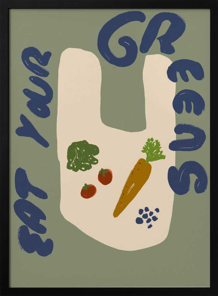 Eatyourgreensno2 Art Print UK — Botanical Fresh Wall Art — Kitchen — Wall It All Prints