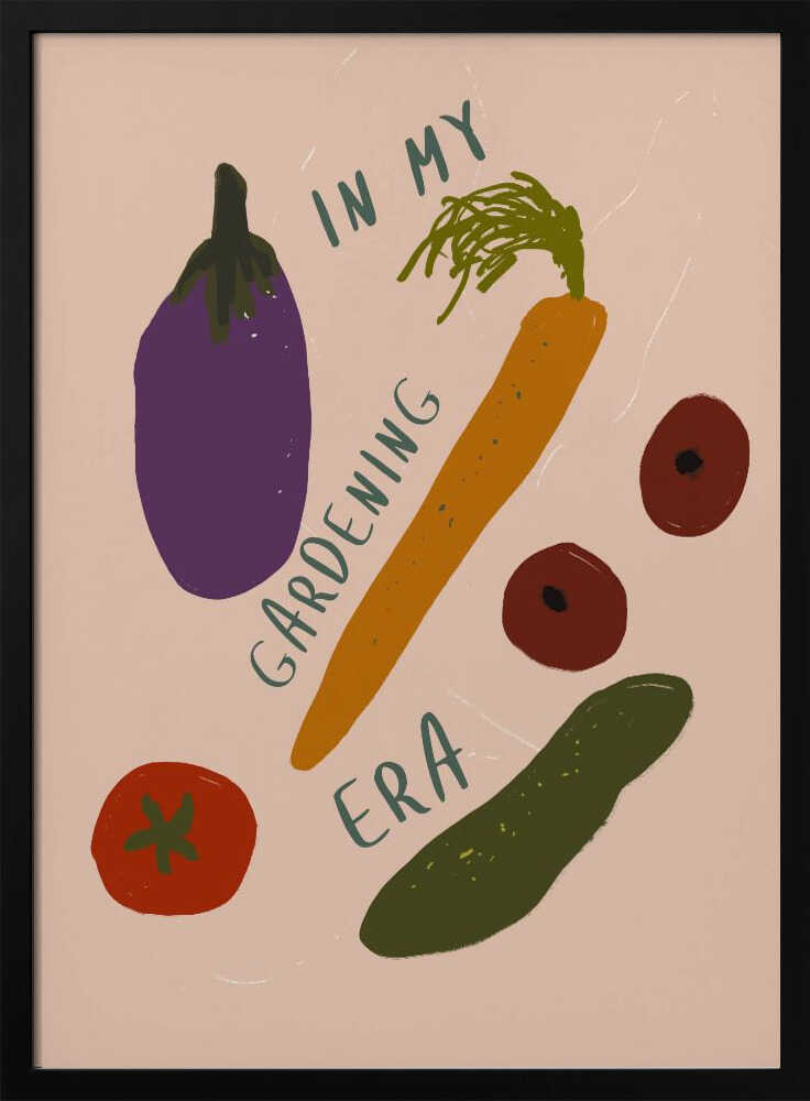Veggie Vibes Art Print UK — Botanical Minimal Wall Art — Kitchen — Wall It All Prints