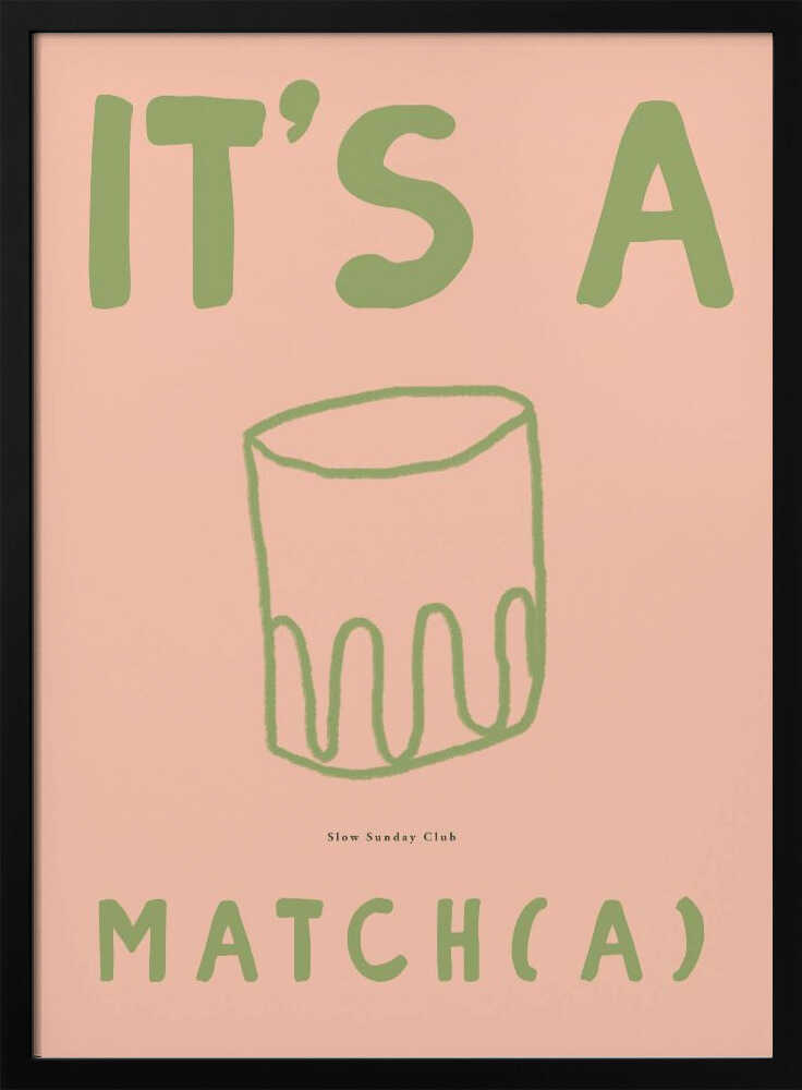 Matcha Vibes Art Print UK — Abstract Calm Wall Art — Kitchen — Wall It All Prints