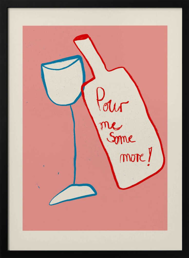 Refill Request Art Print UK — Abstract Minimal Wall Art — Kitchen — Wall It All Prints