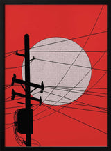 Red Sky Electric Sun Art Print UK — Abstract Vibrant Wall Art — Office — Wall It All Prints