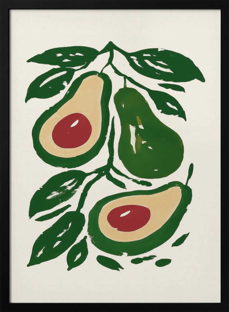 Fresh Avocado Branch Art Print UK — Botanical Fresh Wall Art — Kitchen — Wall It All Prints