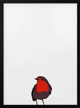 Little Red Robin Art Print UK — Botanical Vibrant Wall Art — Office — Wall It All Prints