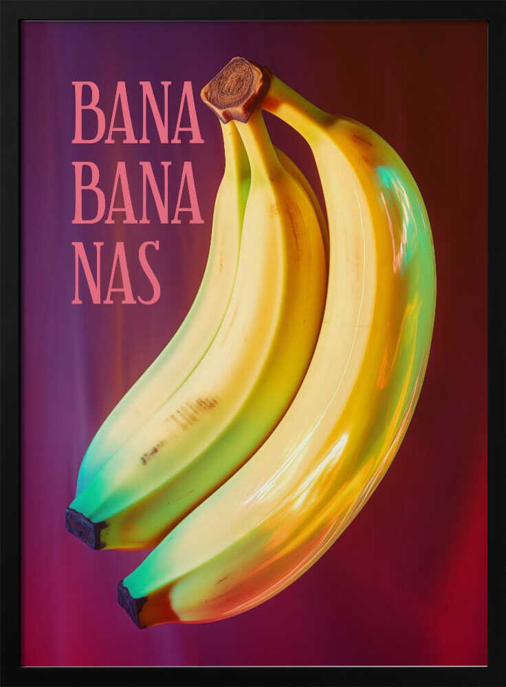 Vibrant Pop Bananas Art Print UK — Abstract Vibrant Wall Art — Kitchen — Wall It All Prints