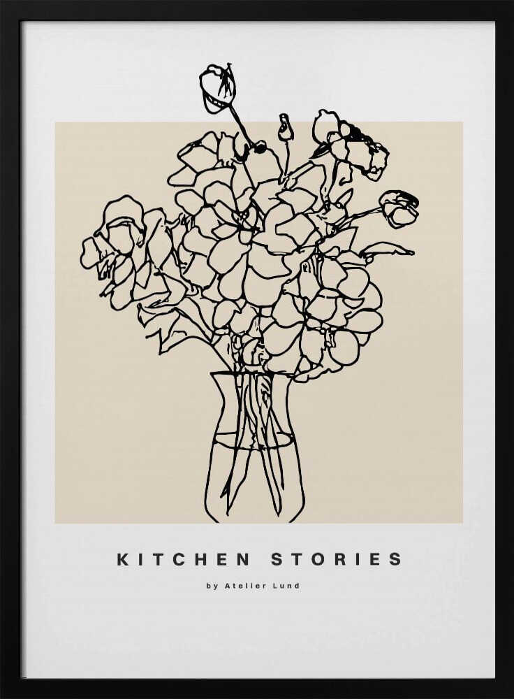 Vase of Whimsy Art Print UK — Botanical Dark Wall Art — Kitchen — Wall It All Prints