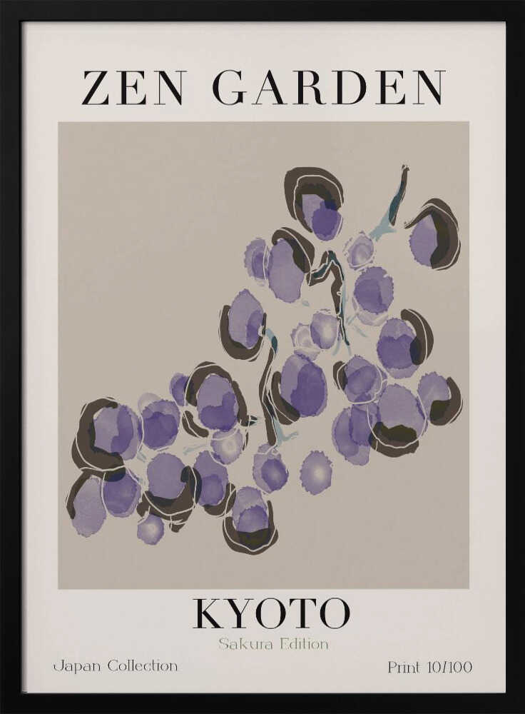 Serene Bloomscape Art Print UK — Japanese Calm Wall Art — Kitchen — Wall It All Prints